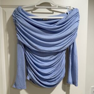 Abercrombie & Fitch Light Blue Draped Top
